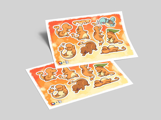 Planilla de Stickers Pokémon Iniciales