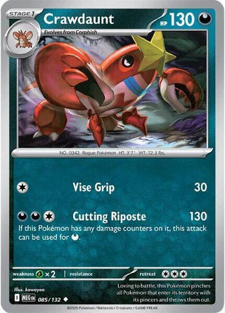 Crawdaunt 085/132 Uncommon Reverse Holo