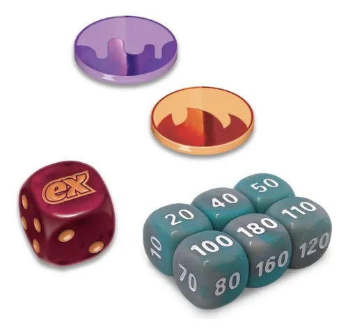 Dados y marcadores de ETB Obsidian Flames