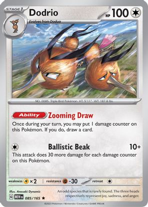 Dodrio 085/165 Rare Holo