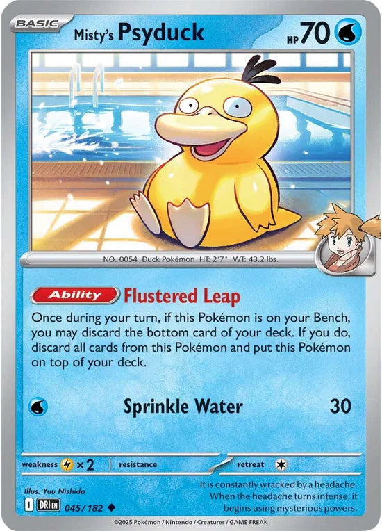 Misty's Psyduck 045/182 Uncommon