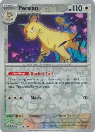 Persian 053/165 Uncommon Reverse Holo
