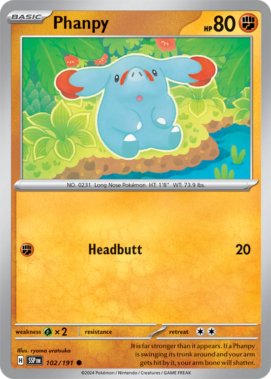 Phanpy 102/191 Common Reverse Holo