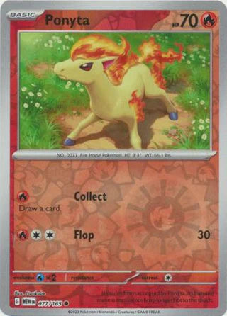 Ponyta 077/165 Common Reverse Holo