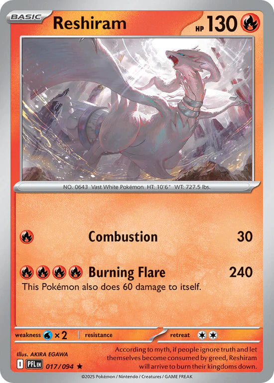 Reshiram 017/094 Rare Reverse Holo