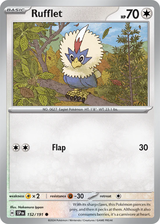 Rufflet 152/191 Common Reverse Holo