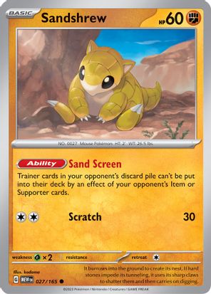 Sandshrew 027/165 Common