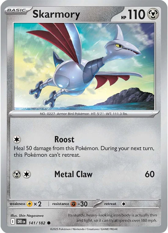 Skarmory 141/182 Common Reverse Holo