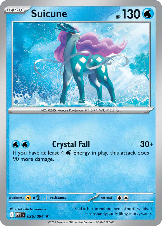 Suicune 026/094 Rare Reverse Holo