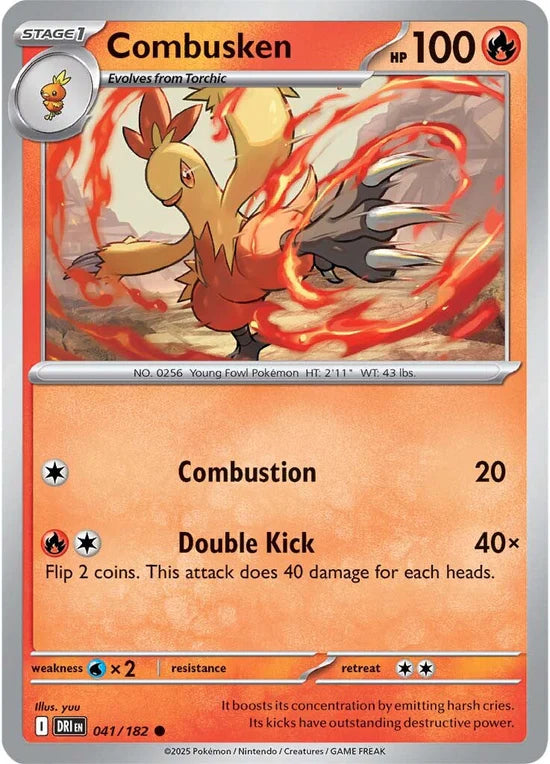 Team Rocket's Combusken 041/182 Common Reverse Holo