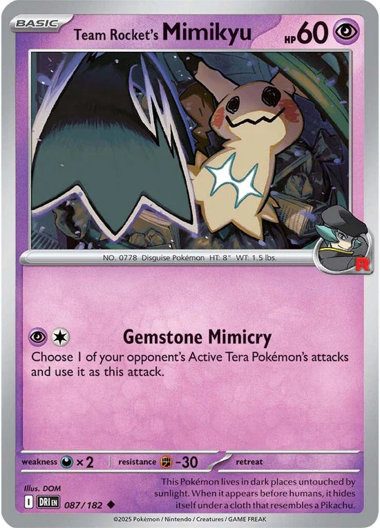 Team Rocket's Mimikyu 087/182 Uncommon