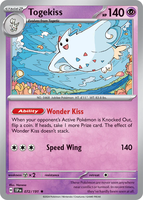 Togekiss 072/191 Rare Reverse Holo