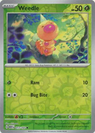 Weedle 013/165 Common Reverse Holo