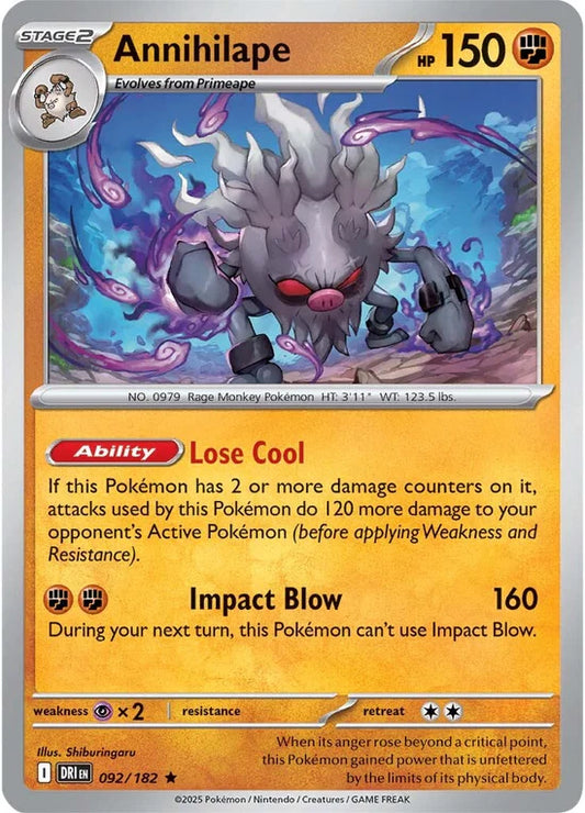 Annihilape 092/182 Rare Reverse Holo
