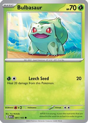 Bulbasaur 001/165 Common