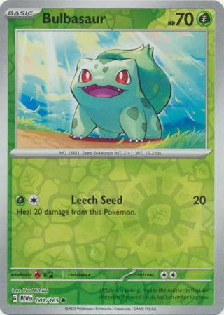 Bulbasaur 001/165 Common Reverse Holo