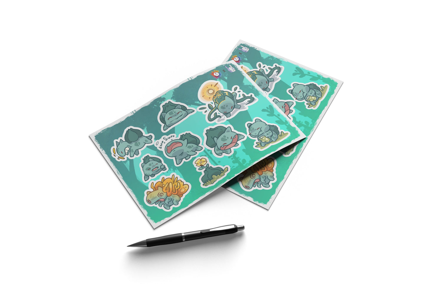 Planilla de Stickers Pokémon Starter Pack