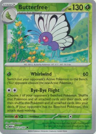 Butterfree 012/165 Uncommon Reverse Holo