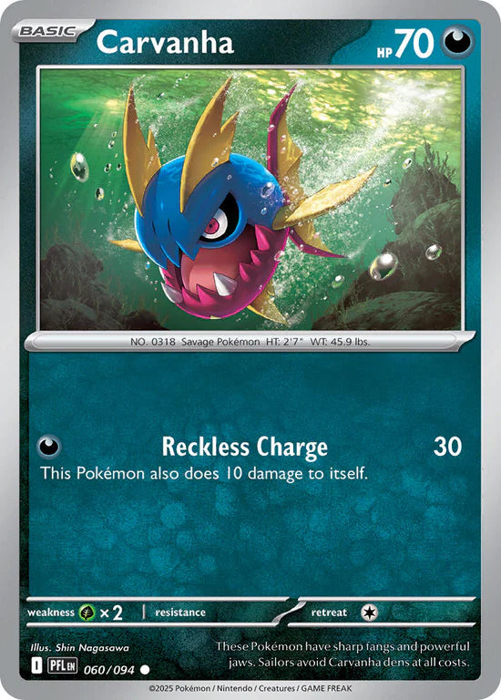 Carvanha 060/094 Common Reverse Holo