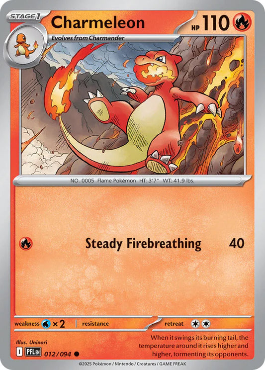 Charmeleon 012/094 Common Reverse Holo