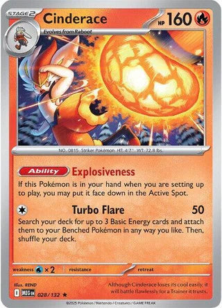 Cinderace 028/132 Rare Reverse Holo