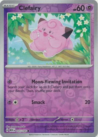 Clefairy 035/165 Common Reverse Holo