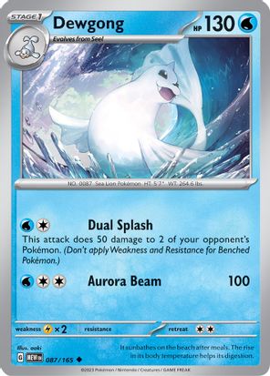 Dewgong 087 /165 Uncommon