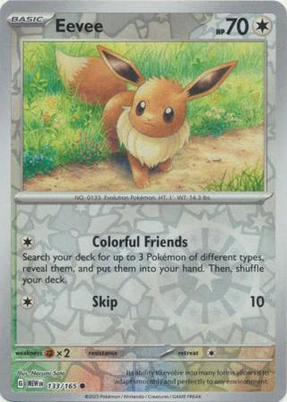 Eevee 133/165 Common Reverse Holo
