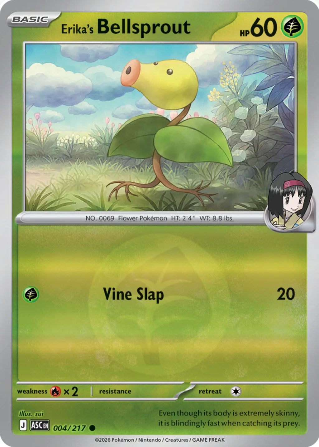 Erika's Bellsprout 004/217 Common Reverse Holo