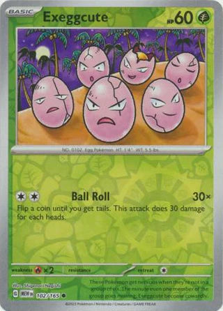 Exeggcute 102/165 Common Reverse Holo