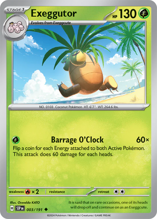 Exeggutor 003/191 Uncommon Reverse Holo