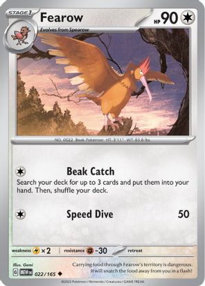 Fearow 022/165 Uncommon