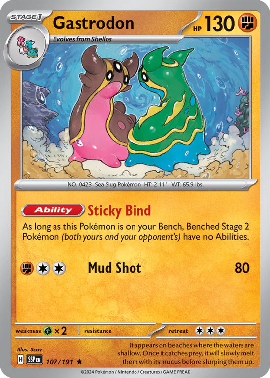 Gastrodon 107/191 Rare Holo