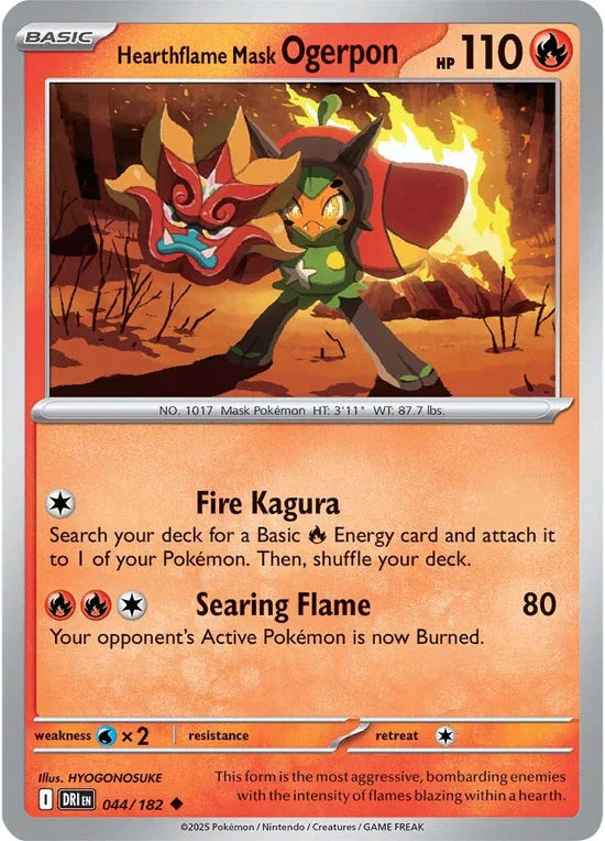 Hearthflame Mask Ogerpon 044/182 Uncommon