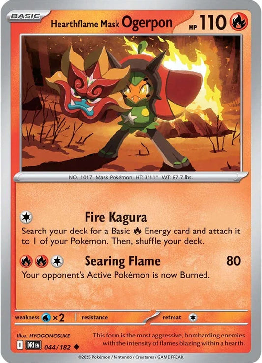 Hearthflame Mask Ogerpon 044/182 Uncommon