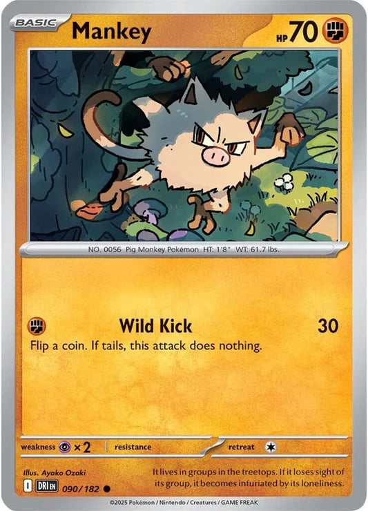 Mankey 090/182 Common