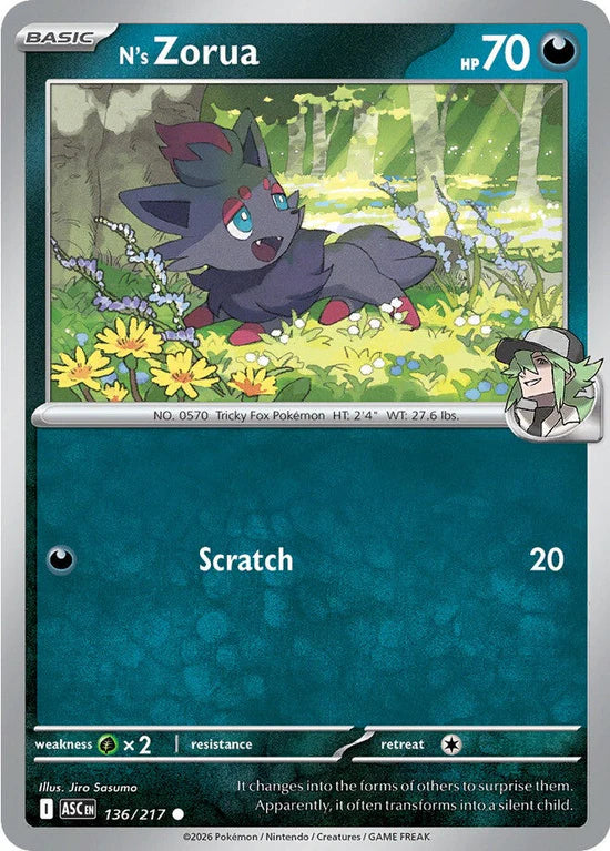 N's Zorua 136/217 Common