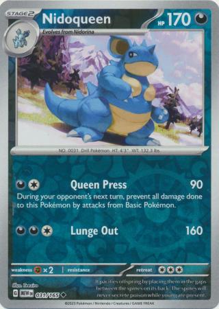 Nidoqueen 031/165 Uncommon Reverse Holo