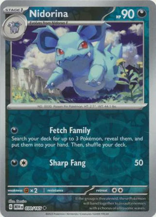 Nidorina 030/165 Uncommon Reverse Holo