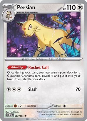 Persian 053/165 Uncommon
