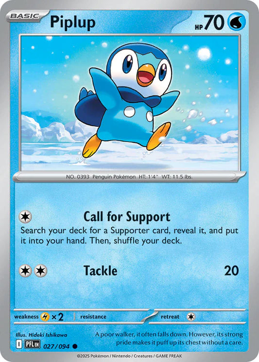 Piplup 027/094 Common Reverse Holo