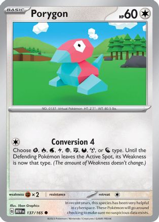 Porygon 137/165 Common