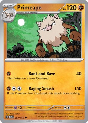 Primeape 057/165 Uncommon