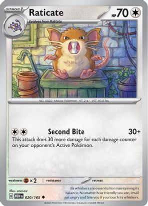 Raticate 020/165 Uncommon