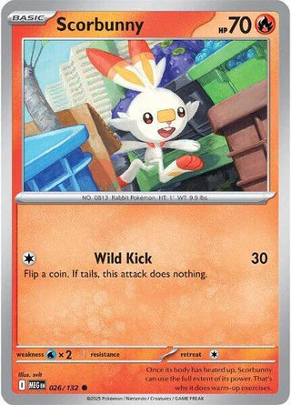 Scorbunny 026/132 Common Reverse Holo