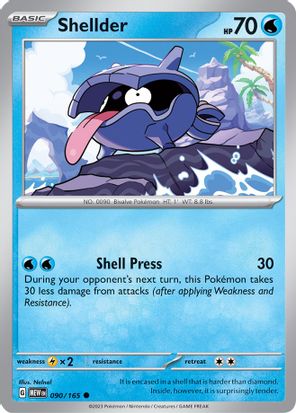 Shellder 090/165 Common
