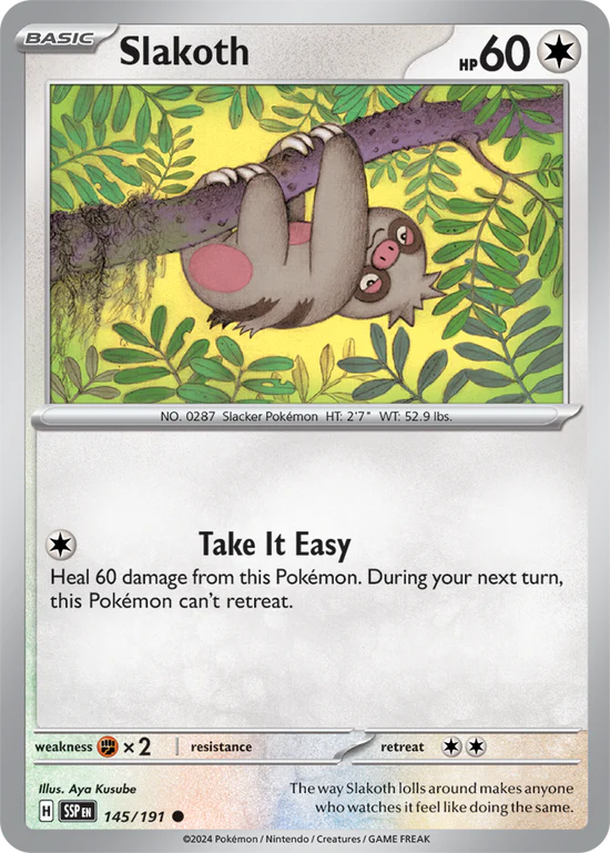 Slakoth 145/191 Common Reverse Holo