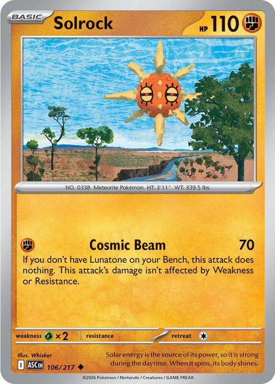 Solrock 106/217 Uncommon