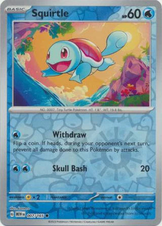Squirtle 007/165 Common Reverse Holo