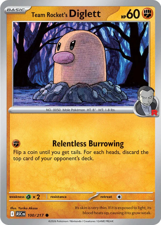 Team Rocket's Diglett 100/217 Common
